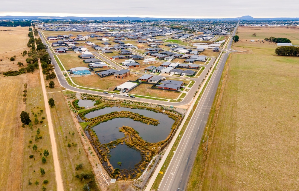 aerial image over Lucas