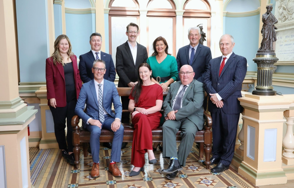 Group photo of the Councillors taken in Town Hall