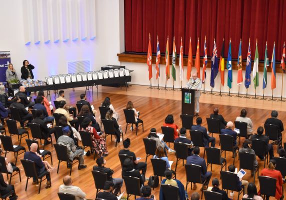 Mayor Des Hudson's first citizenship ceremony after his election