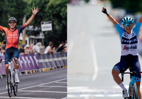 Road Nationals winners Luke Plapp and Brodie Chapman.