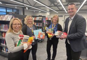 City of Ballarat's executive manager libraries and lifelong learning Jenny Fink, acting team leader Sebastopol library Eleanor Wight, coordinator of community engagement Julie Stevens and Cr Daniel Moloney.