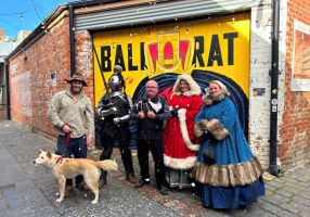 Ballarat Winter Festival launch with Ballarat Mayor, Cr Des Hudson representatives from Ballarat Wildlife, Kryal Castle and Sovereign Hill.