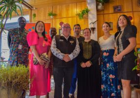 City of Ballarat Mayor, Cr Des Hudson with Intercultural Ambassadors at the Harmony Fest program launch.