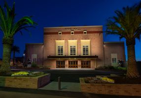 Civic Hall at night
