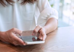 Person using mobile phone