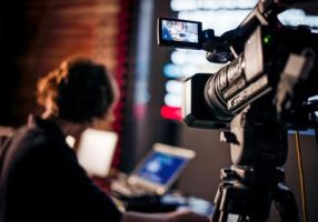 Camera and laptop