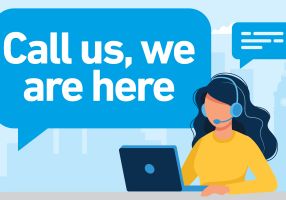 Image of a customer service officer receiving a phone call