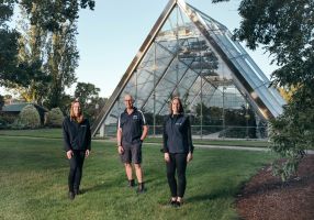 Image of Botanical Gardens staff in the gardens
