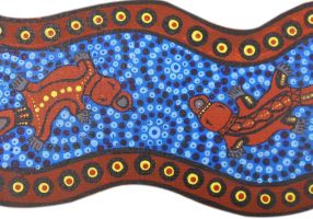 Picture of two platypus swimming created by Auntie Diana Nikkelson