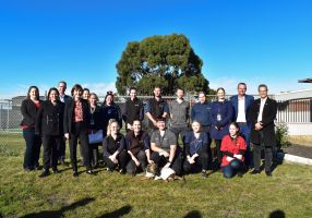 Ballarat Animal Shelter Staff and Ballarat and Western Victoria Members of Parliament at the announcement of funding for a new purpose-built animal shelter.