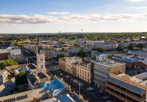Ariel view of Ballarat CBD