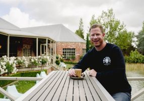 Ballarat chef Tim Bone enjoys a coffee at Azzuri