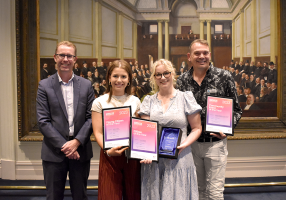 2024 Ballarat Community Awards - CEO Evan King, Young Citizen of the Year Mollie Collins and Ballarat Neighbourhood Centre's David Bending