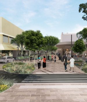 Design for Bridge Mall redevelopment showing Sturt Street entry into Bridge Mall