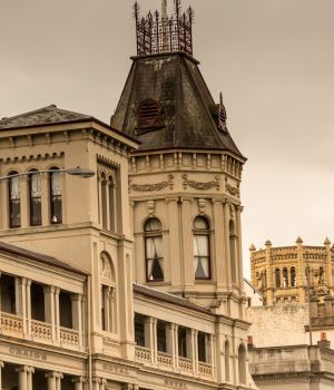 Golden heritage building tops in Ballarat